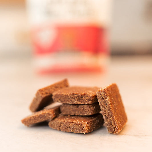 Tender Heart functional soft treats for senior dogs by Old Dog New Treats — Hawthorn Berry, Taurine, Beetroot, Apple, Carrot, Rosemary
