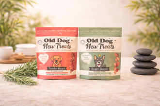 The Zen Soul Duo bundle — Brain Boost and Tender Heart functional soft treats for senior dogs by Old Dog New Treats